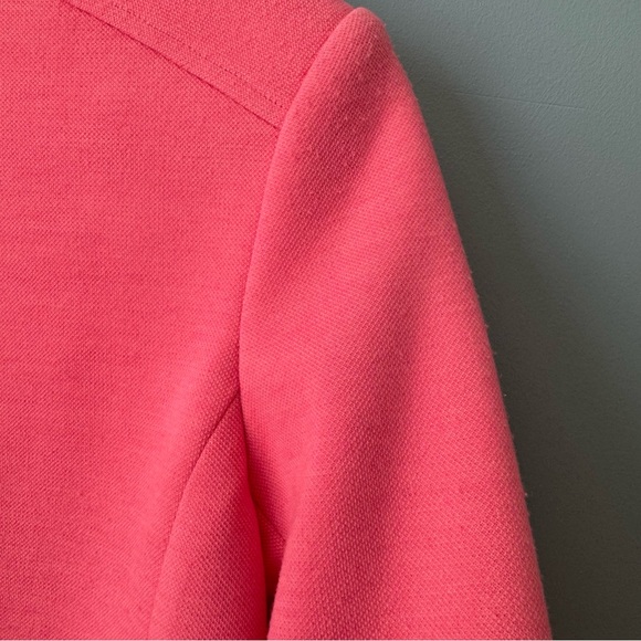 Tommy Hilfiger Full Zip Blazer Moto Zip Cuffs Padded Shoulders. Pink. Size 4 - Picture 11 of 15